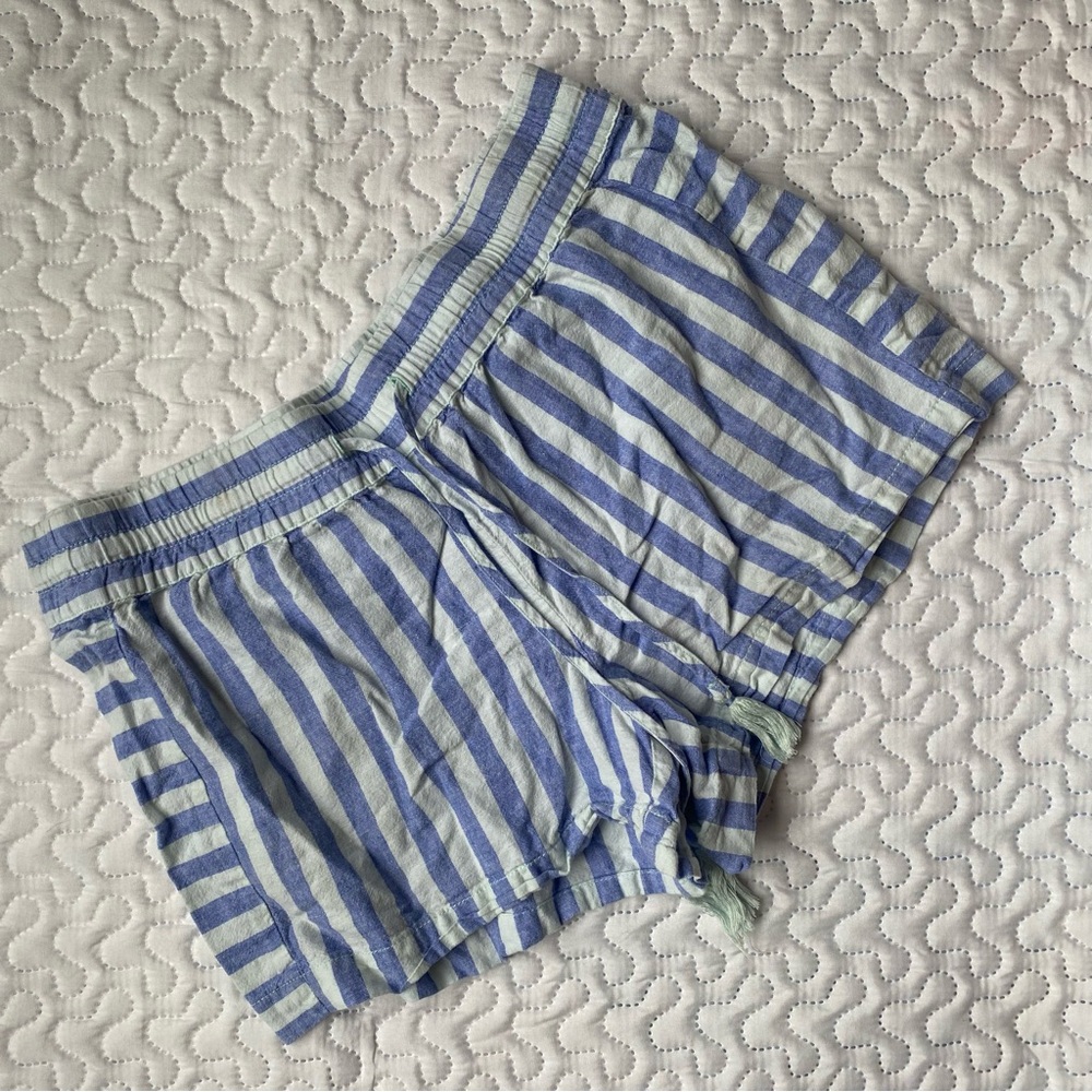 Vineyard Vines M Linen‎ Blend Striped Blue and White Shorts
